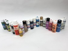 Assorted Acrylic Craft Paints 21 Bottles - Various Brands