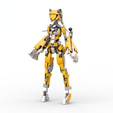 MOC Tiger Girl Mobile Suit Action Figures Building Blocks Robots Model Toys