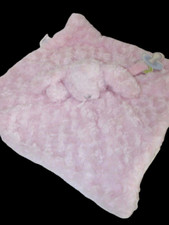 Blankets beyond NEW Baby Security Blanket pink plush puppy swirl pacifier holder