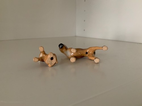 Hagen Renaker Vintage Mini Hundeboxer Mama und Welpe Baby mit getapten Ohren Konvolut - Bild 7 von 8