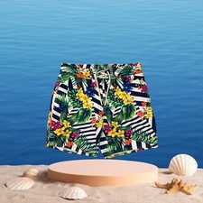 EUC Mens Polo Ralph Lauren Watercolor Floral Lined Swim Trunks Board Shorts 32