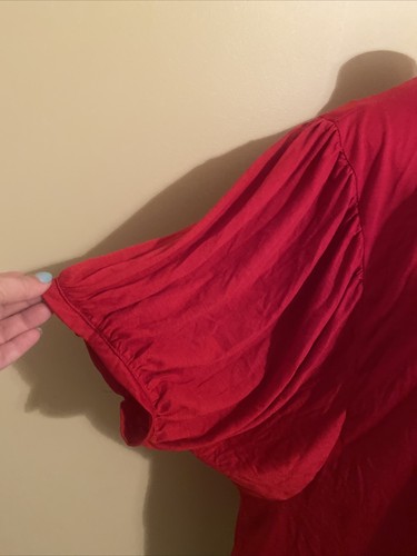 Beverly Drive Womens Cardigan Red 20/22 2x Open Front Stretchy New Dolman Sleeve - Picture 3 of 6