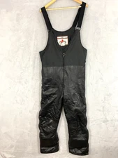 Choko Canada CDI Black Leather Bib Overall Pants Size Medium Moto Riding Biker