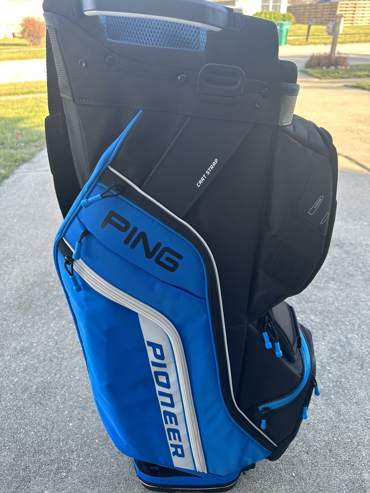 **NEW**PING Pioneer 15Way Cart Golf Bag Royal Blue/Black w/ Rain Hood eBay