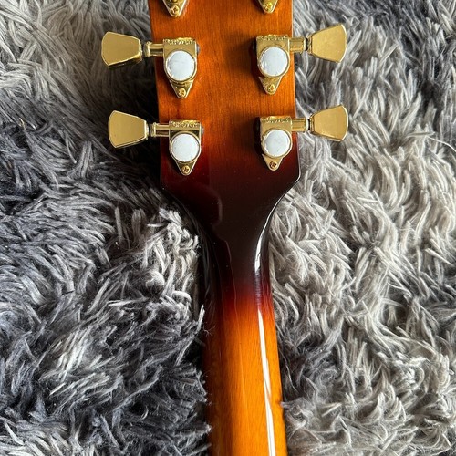 Guitarra Eléctrica Jazz Semi Hueca Sunburst Color Dorado Herrajes Alta Calidad Superior - Imagen 9 de 17