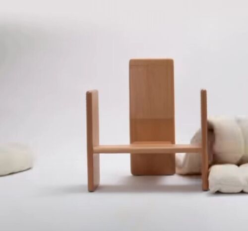 Iconic Japandi Lounge Chair solid wood japanese design - Picture 5 of 5