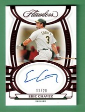 2023 PANINI FLAWLESS ERIC CHAVEZ AUTO RUBY PARALLEL 11/20 ATHLETICS