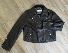 Jcrew Leather Biker Jacket NWOT Large Blk
