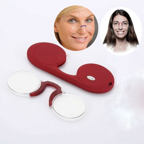 Clip Naso Senza Cornice Ultra Sottile Occhiali da Lettura Mini Portatile Senza Braccia Pieghevole min - Foto 8 di 18