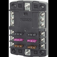 Blue Sea 5030 ST Blade Fuse Block w/o Cover - 6 Circuit w/Negative Bus