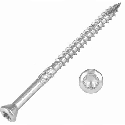 200 Terrassenschrauben V4A C1 Edelstahl T-INOX 5 x 50 mm / 5 x 60 mm CUT Spitze