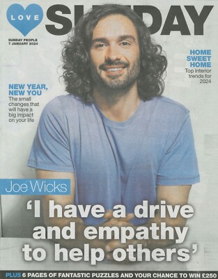Love Sunday Magazine: Joe Wicks' Recipes, Mark Wahlberg, Interior Trends, 7.1.24