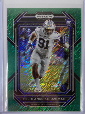 2023 Prizm Draft Picks Felix Anudike-Uzomah Green Shimmer /8 Kansas City Chiefs