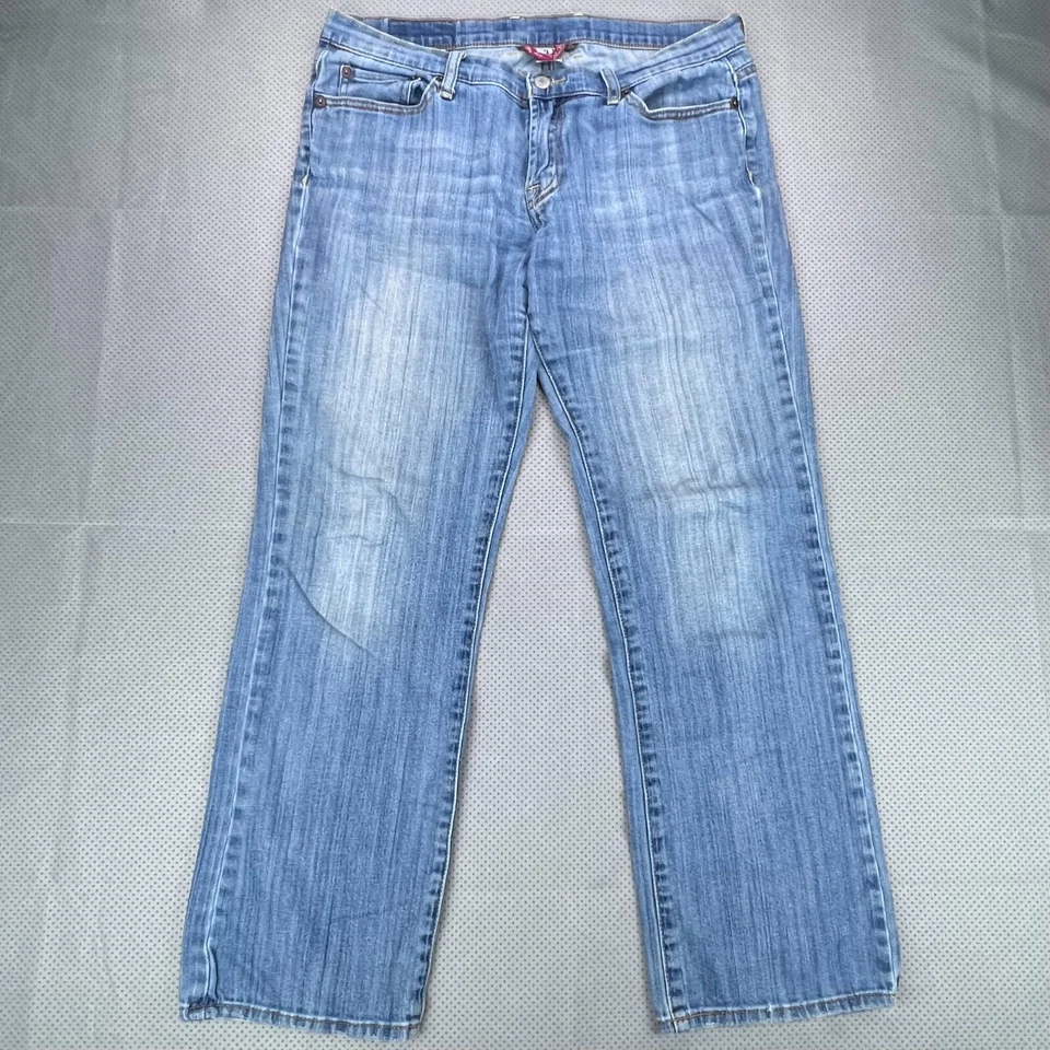 Lucky Brand Petunia Sundown Straight Jeans Womens 31 (Actual 34x32) Blue Denim - Image 2 of 4