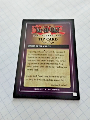 Yugioh Tip Card 10/50 Equip Spell Cards - Uncirculated | eBay Yugioh Tip Card 10/50 Equip Spell Cards - Uncirculated | eBay