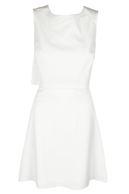Solid Popover Dress Handkerchief Hem 