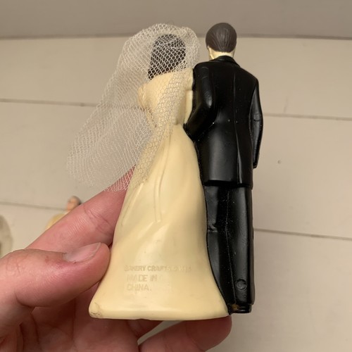 Lotto Topper Torta Matrimonio Vintage Sposo Campana Cherubino Pilastri Sposi Stand - Foto 7 di 15