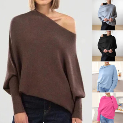 Maglione Ai Ferri Con Maniche A Pipistrello Ai Ferri Maglie A