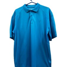 Ariat Tek Mens LG Blue Heat Series Performance Work Job Casual Golf Polo Shirt