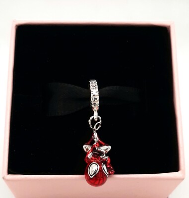 ORIGINAL PANDORA x DISNEY x MARVEL Hanging Spiderman Dangle Charm 792323C01