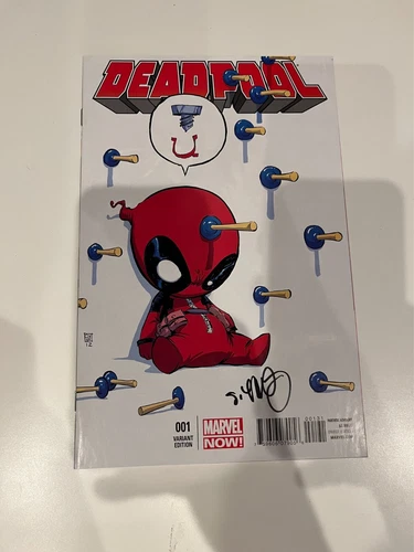 Deadpool #1 Skottie Young "Screw U" variant, signed! Grade it!