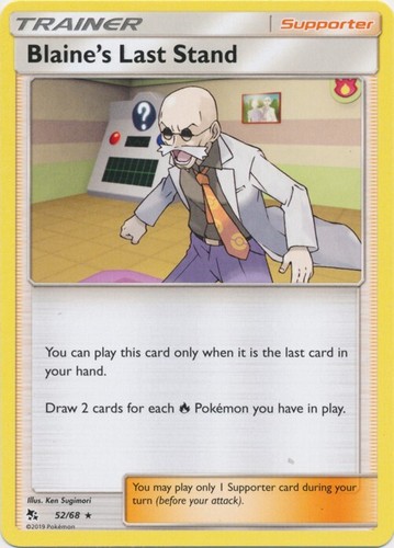 Blaine's Last Stand 52/68 Rare Hidden Fates Pokemon TCG