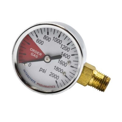 #ad Co2 Tank Pressure Gauge 1 4 Inch NPT 2quot; Dia 2000 PSI Right Side Mount Thread $9.57
