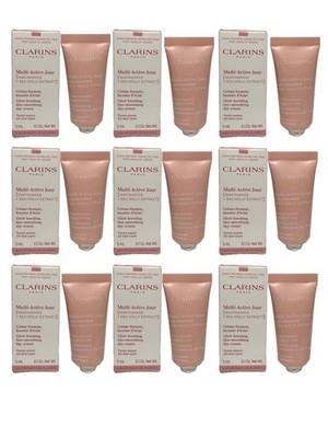 CLARINS Multi-Active Jour Day Cream~All skin types~set of 9 x 5ml/0.1oz~Unsealed