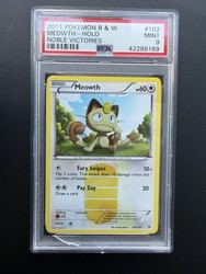 Meowth 102/101 Noble Victories Secret Rare Holo