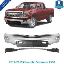 Front Bumper Chrome Fog Lights Kit For 2014-2015 Chevrolet Silverado 1500