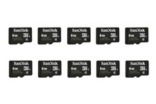 10 SanDisk 8GB Micro SDHC Memory Cards with Protective Storage Case Class 4