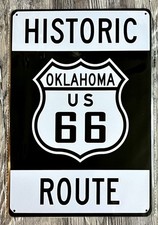 Historic Route 66 Oklahoma 8 x 12 Novelty Metal Sign Made In USA New!