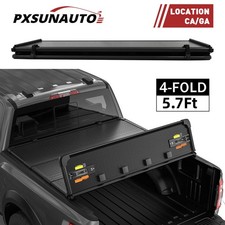 5.75.8ft 4fold Hard Tonneau Cover For Ram 1500 2009-2025 Truck Bed Cover W Led