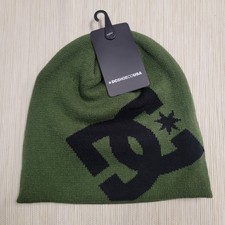 MENS DC SHOES GREEN/BLACK BEANIE HAT CAP ONE SIZE