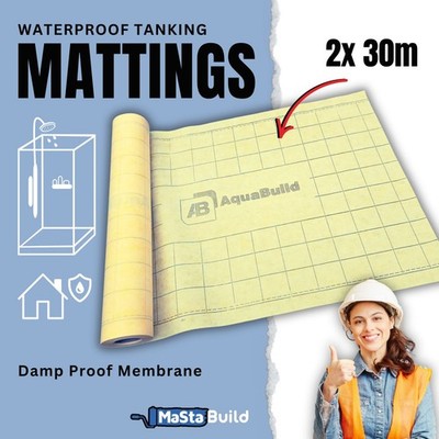 Wasserdichte Tankmatte Mebrane Rissüberbrückung Dampfsperre AQUA Vlies 60m