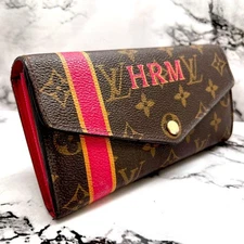 Louis Vuitton Monogram Portefeuille New Style Sara Coquelicot 7.8*3.9*0.9 inch