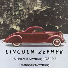 1936 1937 1938 1939 1940 1941 1942 Lincoln Zephyr ad CD 80+ ads!