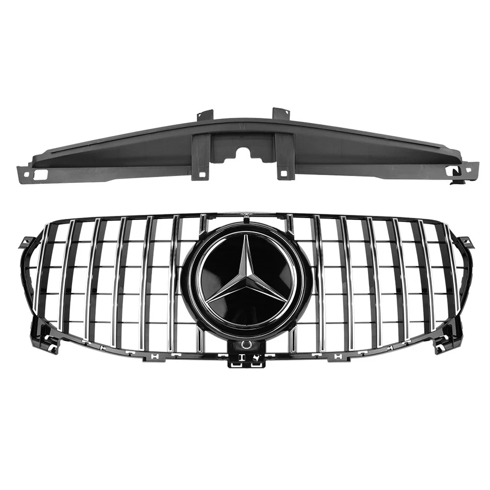 Grill For 2020-2022 Mercedes Benz W167 GLE-CLASS Standard W/Emblem Grille Chrome Foto 2 de 4