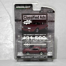 Greenlight 1/64 L&E Exclusive 1985 Chevrolet Monte Carlo SS Burgondy Classified 