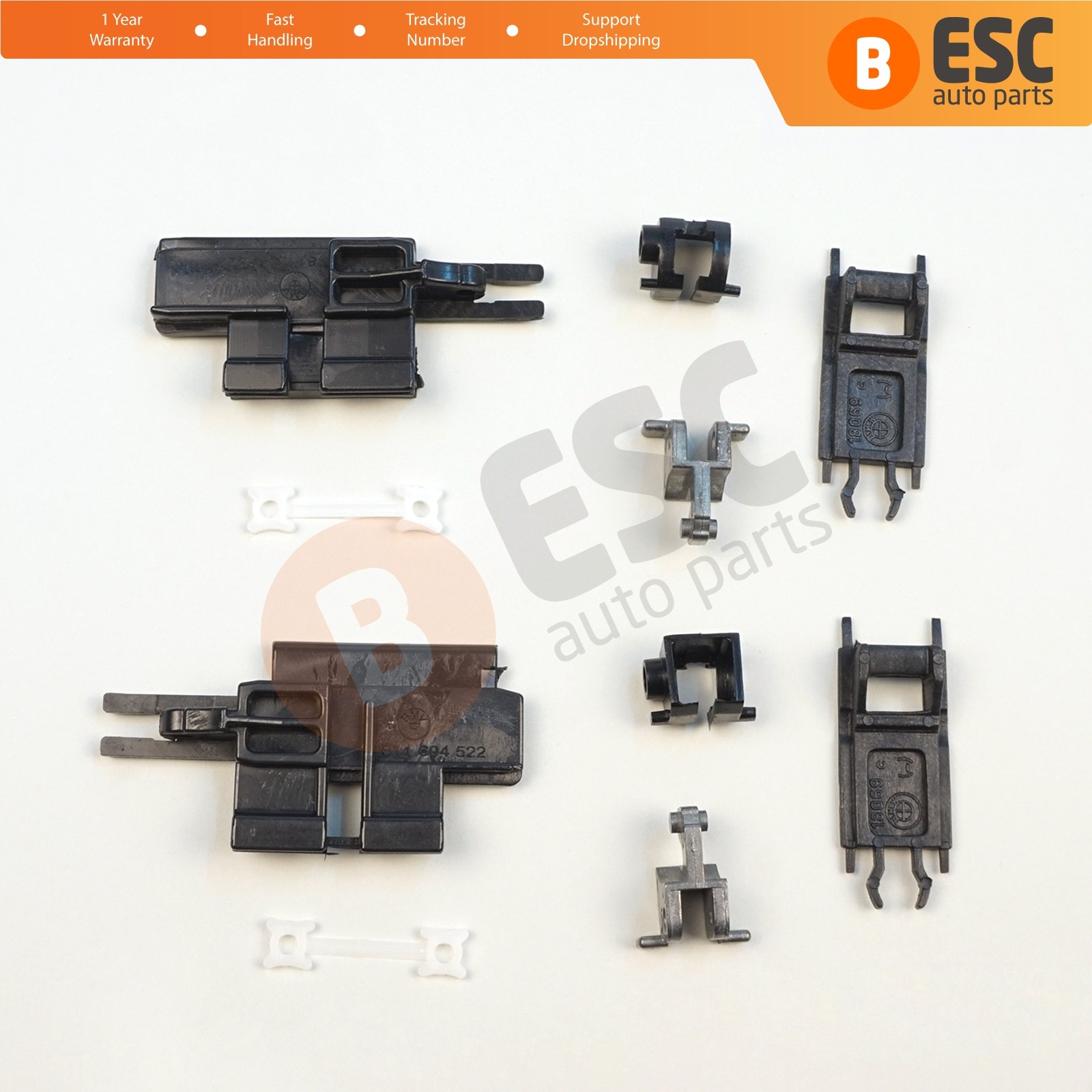 10 Pcs Sunroof Slider Guide Rail Bracket Clips Set for BMW E39 1996-2003 X5 E53
