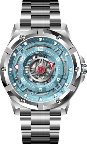 Invicta Racing Interpoint Men's Automatic Watch 43.5mm, Steel/Blue (70084)