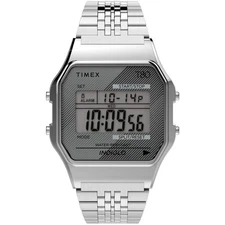 Timex T80 Digital Silver SS Watch - Brand New