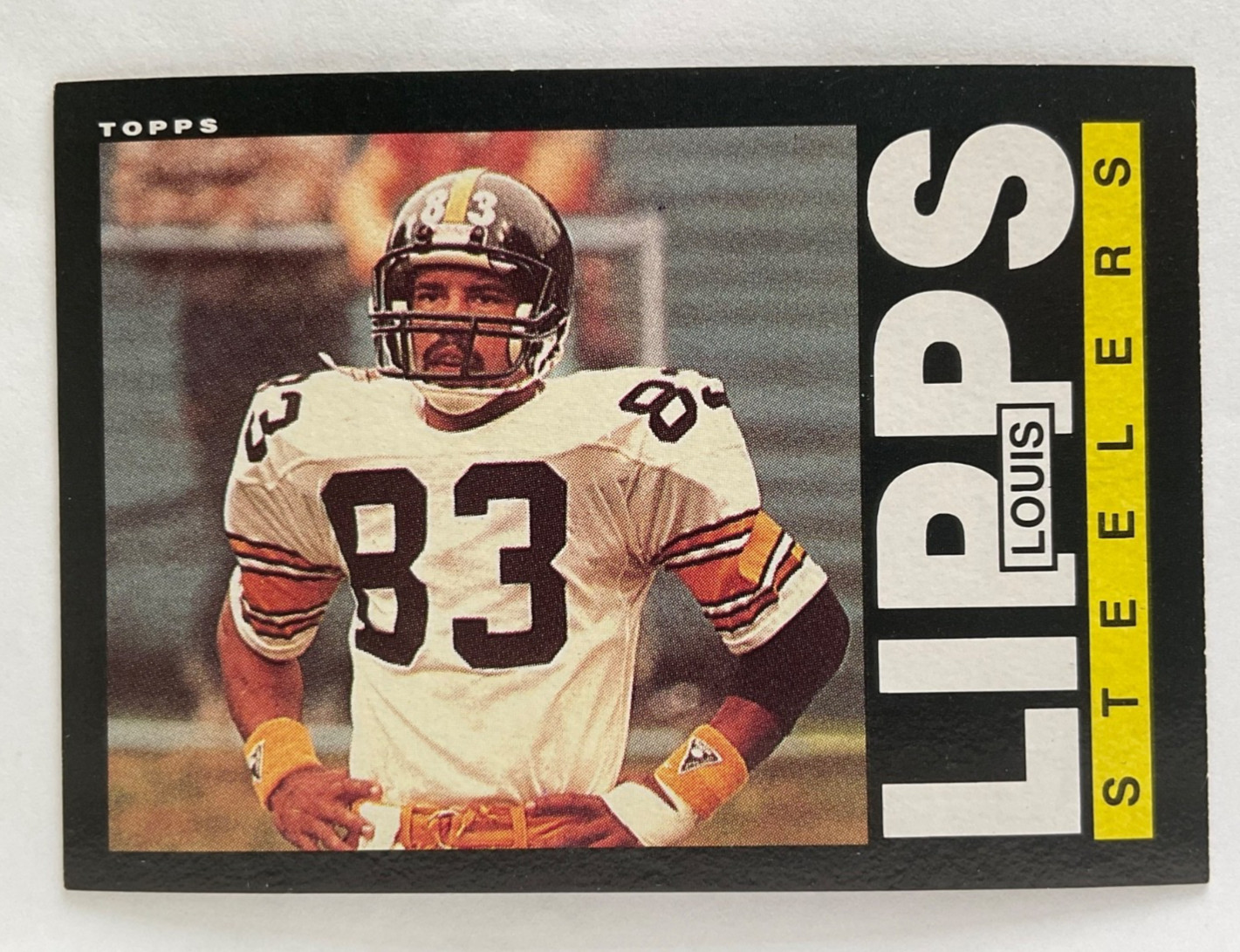 Louis Lipps 1985 Topps Rookie Football Card - Pittsburgh Steelers #358
