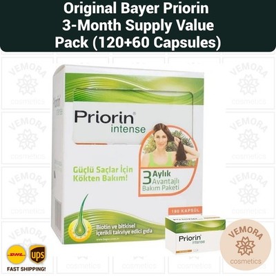 Priorin Intense 3-Month Supply Value Pack (120+60 Capsules)