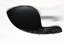 Violin Carved Chinrest Ebony wood 4/4 Floral design on Guarneri model  E