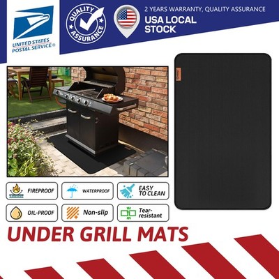 19.7mil Under Grill Floor Mat Premium Grill Mat for Oil Absorbent Protector Deck