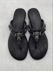 Rialto Womens Kismet Black Metallic Embellished Thong Sandals Size 8.5 M — photo 3