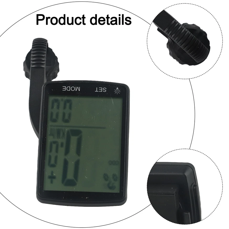Wireless Bike Speedometer Wireless Cycling Computer Large Screen Display - Image 4 of 4