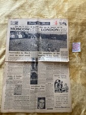 WW2 Peace VJ Day Daily Mail August 16 1945 Original Newspaper Genuine Issue