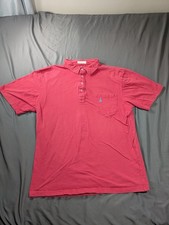 Johnnie-O Original Polo Shirt Mens XL Pink 4 Button Pocket Casual Classic Surf